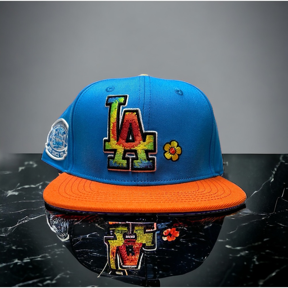 COPY - NEW Los Angeles Dodgers PRO STANDARD Wool Trippie Blue Orange SnapBack P…
